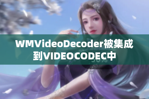 WMVideoDecoder被集成到VIDEOCODEC中