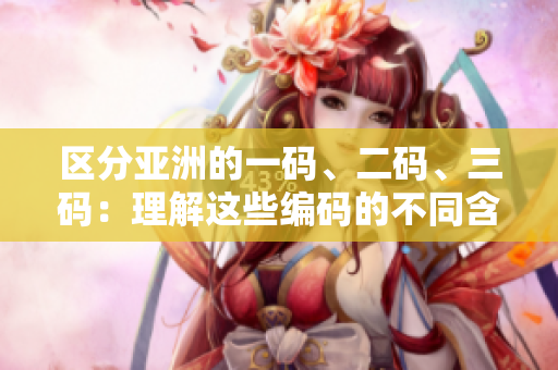 区分亚洲的一码、二码、三码：理解这些编码的不同含义