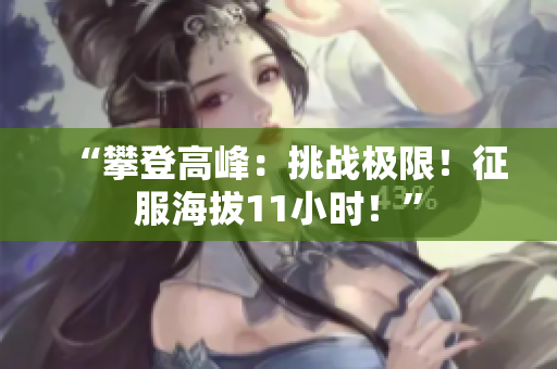 “攀登高峰：挑战极限！征服海拔11小时！”