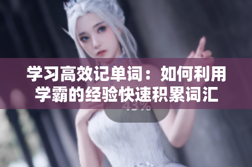 学习高效记单词：如何利用学霸的经验快速积累词汇